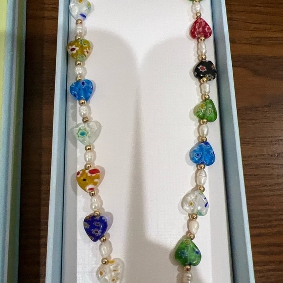 Piper K | Multicolor Heart Freshwater Pearl Necklace - Picture 5 of 9